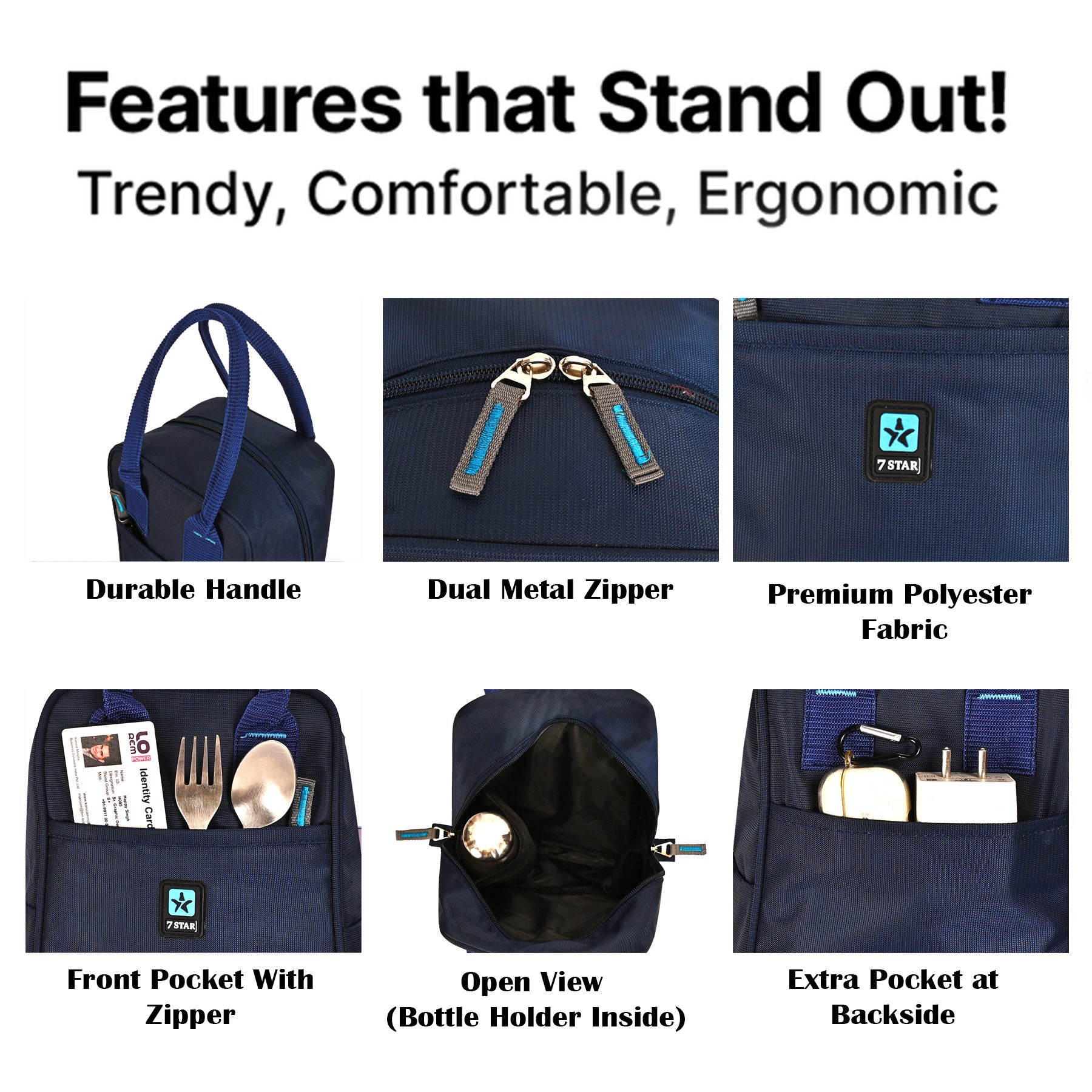 Seven Star Lunch Bag for Office and School for Men and Women