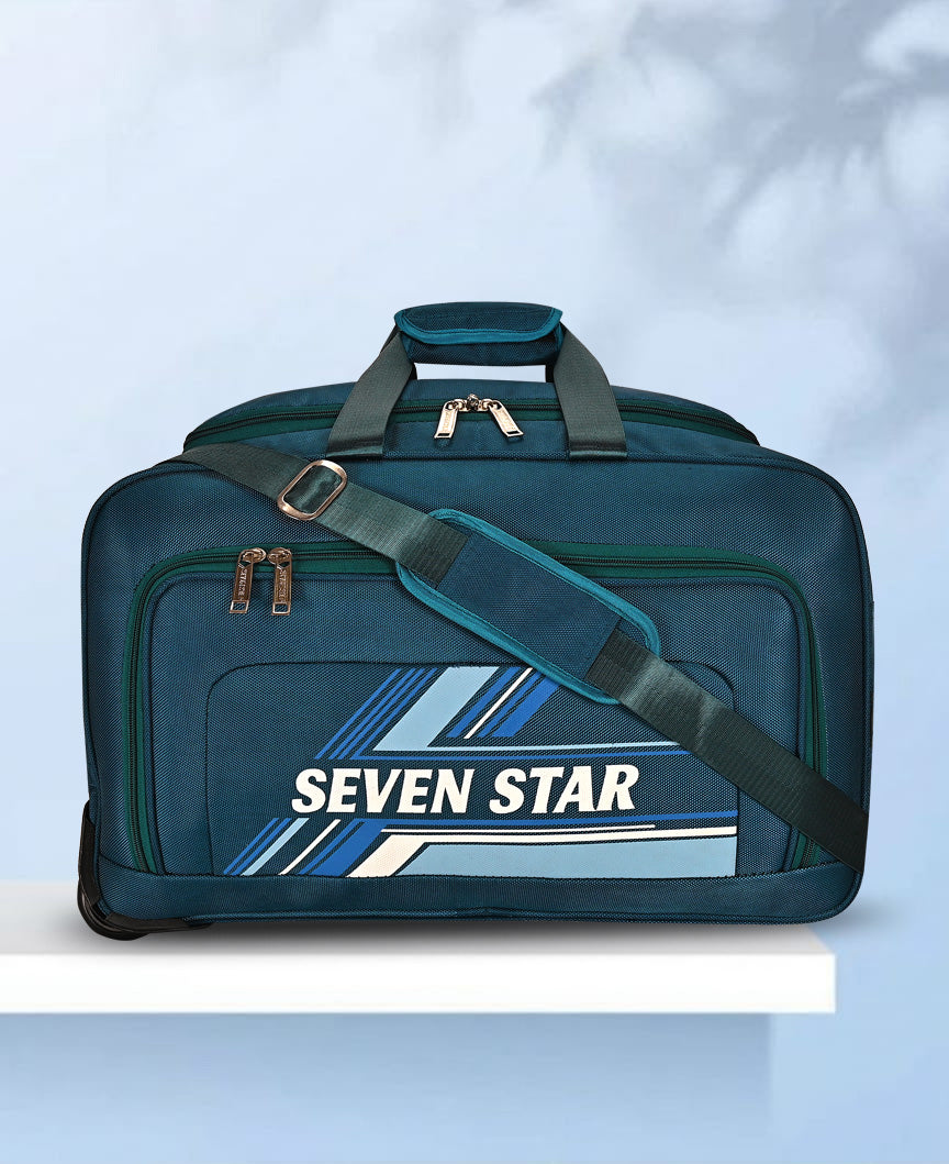 Seven Star 60 L Strolley Duffle Bag with Printed Stripes