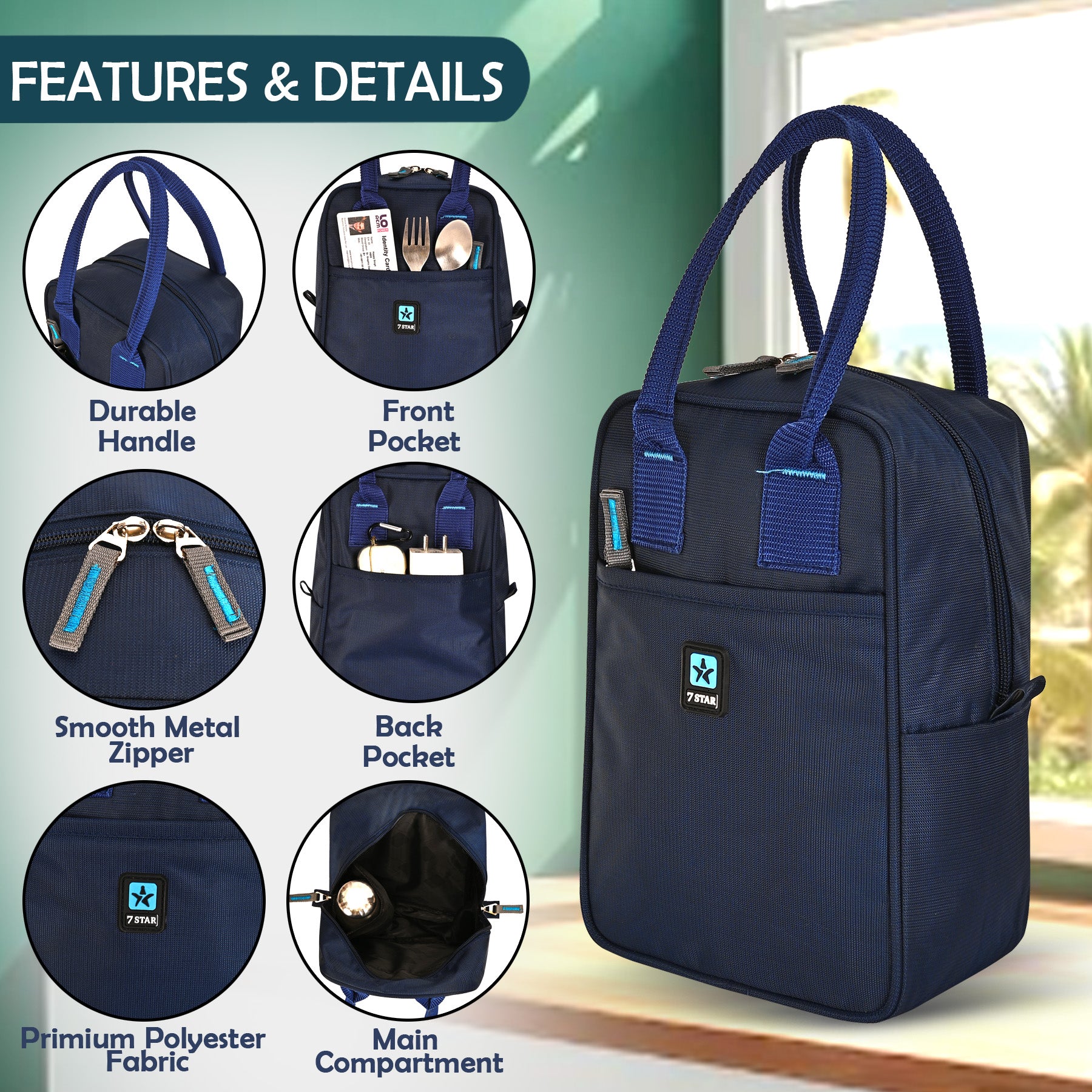 Seven Star Lunch Bag for Office and School for Men and Women