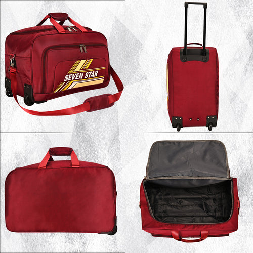 Seven Star 60 L Strolley Duffle Bag with Printed Stripes