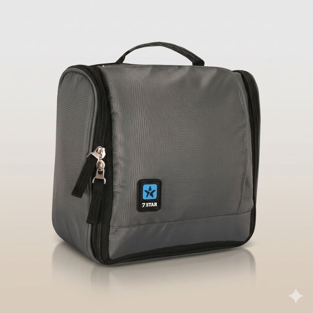 Seven Star Travel Toiletry Kit, Makeup Cosmetics Bag, Shaving Kit Pouch, for Men & Women