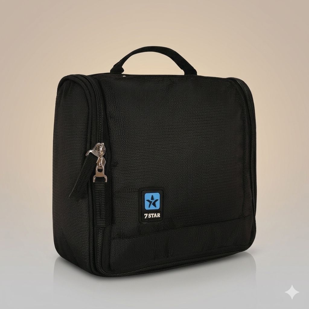 Seven Star Travel Toiletry Kit, Makeup Cosmetics Bag, Shaving Kit Pouch, for Men & Women